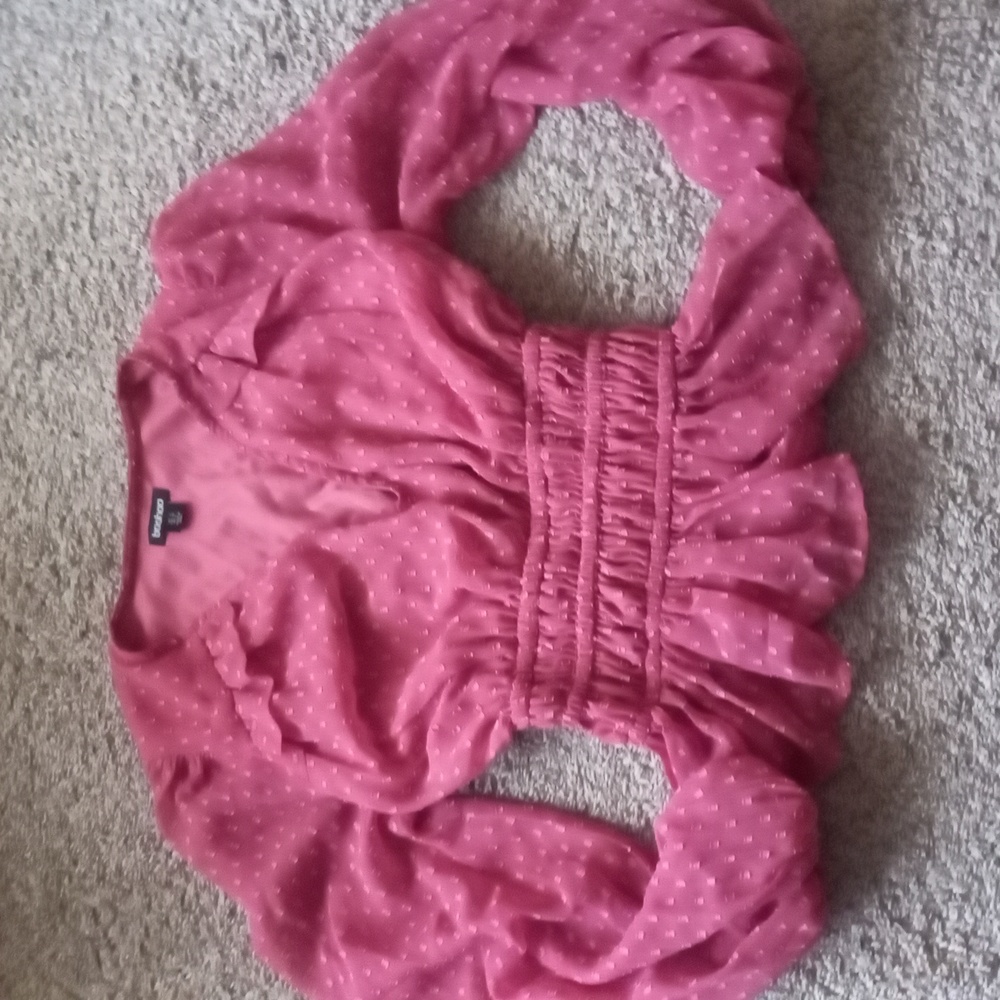 Boohoo Pink Textured Top